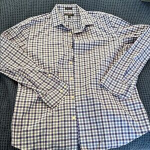 Banana Republic Blue and White Plaid Shirt